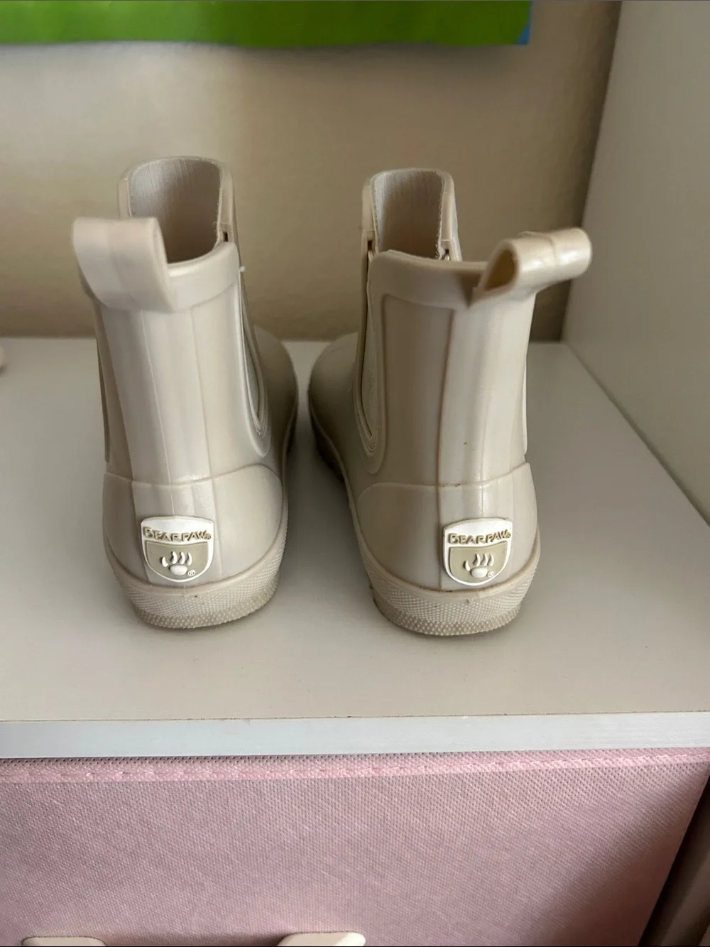 BearPaw Kids Chelsea Rain Boots - Cream